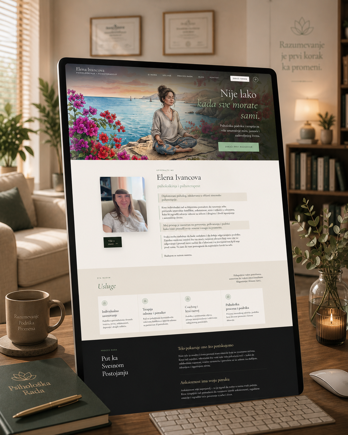 Psychotherapist — practice website designed by Aleksandar Aničić